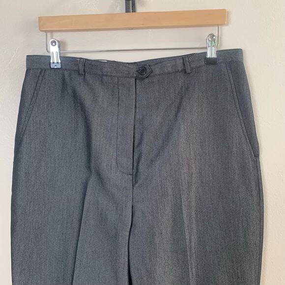 Larry Levine Suits Size 14 Women's Trouser Pants Gun Metal Gray Pockets Career - Picture 2 of 7